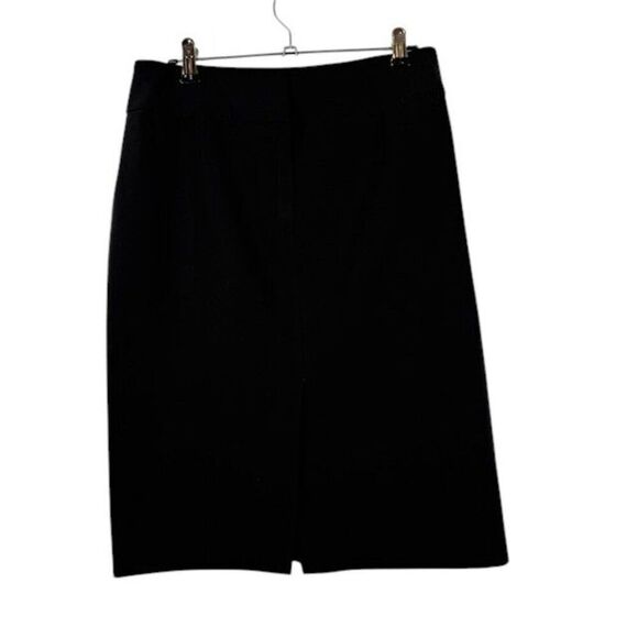 Hugo Boss Veronice Wool Pencil Skirt Black Back Slit and Zip Closure Size 6 - Picture 3 of 13
